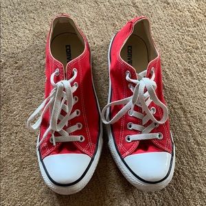 RED CONVERSE SNEAKERS
